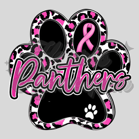 Pink Out Panthers Paw DTF Print