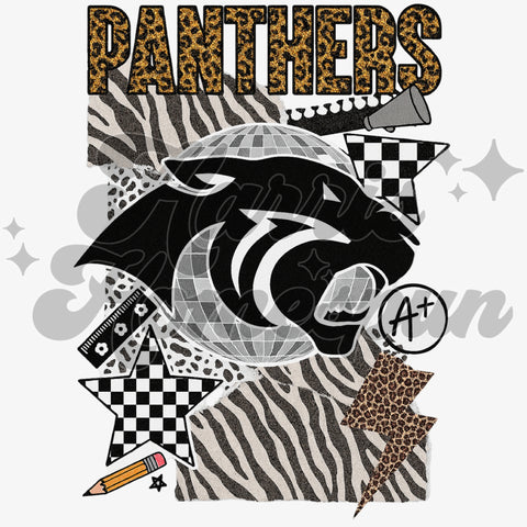 Panthers Different Animal Prints DTF Print