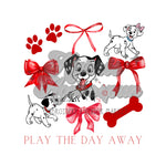 Play the Day Away Bows DTF Print