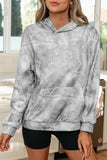 Grey Camouflage Woodland Print Hoodie