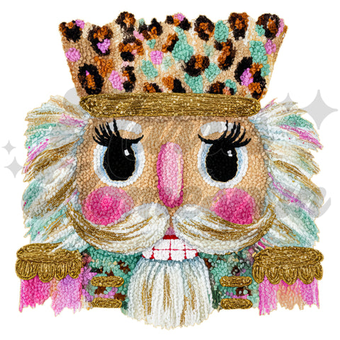 Faux Yarn Nutcracker Face DTF Print