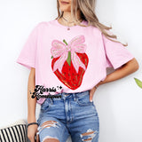 Strawberry with Bow Completed Top