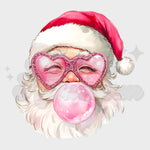 Santa Blowing Bubble DTF Print