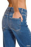 PRE-ORDER Zenana Distressed Hem Denim Pants