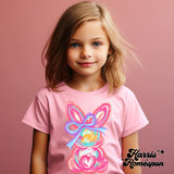 Colorful Bunny with Bow Magness Creek Spirit Shop Top