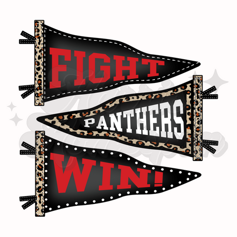 Panthers Penn Flags Fight Win DTF Print