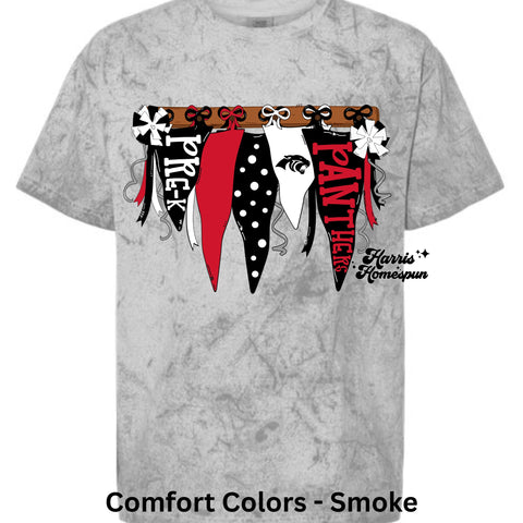 Pre-K Panthers Pennate Flag Completed Tee