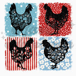Patriotic Chickens DTF Print