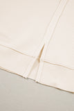 Waffle Knit Ivory Pullover