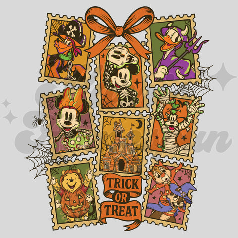 Stamps Halloween DTF Print