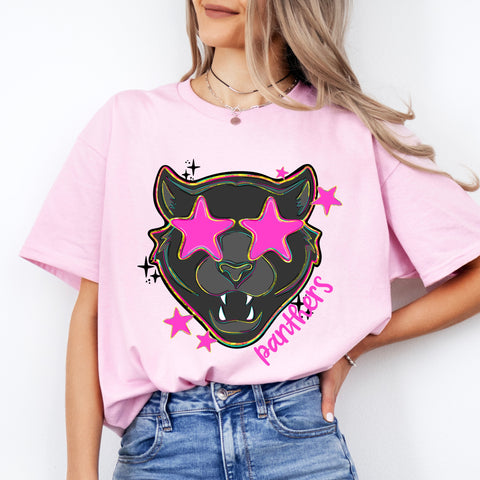 Pink Star Eyes Panther Completed Top