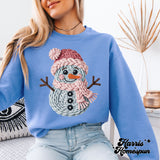 Faux Yarn Snowman Stagecoach Spirit Shop Top