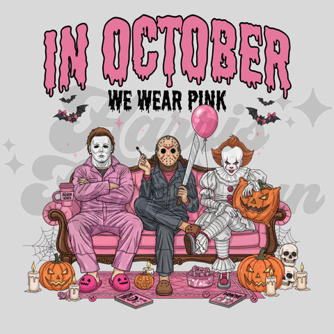 In October We Wear Pink DTF Print