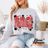Panthers Stars & Polka Dots Completed Top