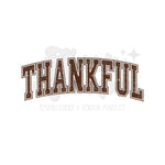 Brown Thankful Block Letters DTF Print