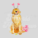 Golden Lovey Pup DTF Print