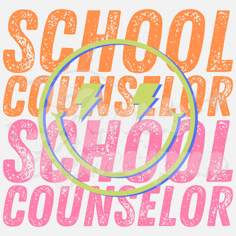 Smiley School Counselor DTF Print