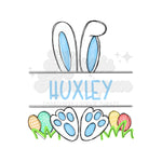 Blue Bunny Ears DTF Print with name option