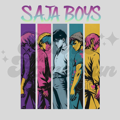 Character Boy Band DTF Print