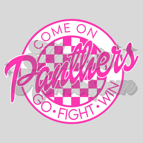 Come on Panthers Pink DTF Print