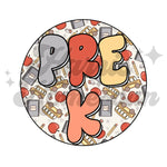 Circle PreK School Supplies DTF Print