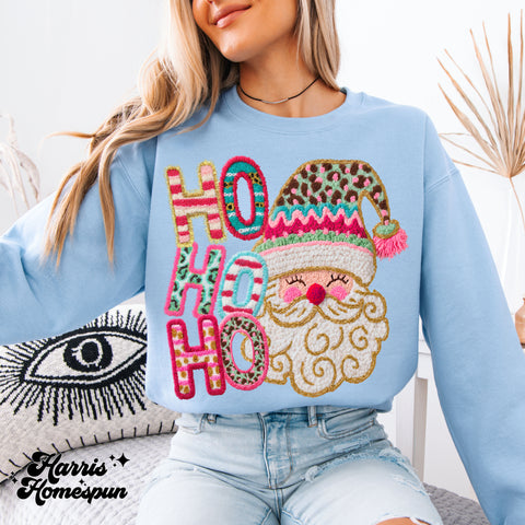 HoHoHo Santa Faux Yarn Completed Top