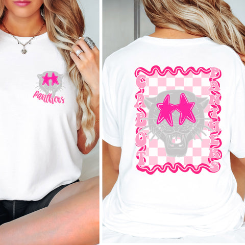 Pink Checkered Panthers Completed Top