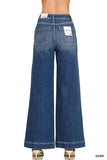 PRE-ORDER Zenana High Rise Wide Leg Pintuck Denim Pants