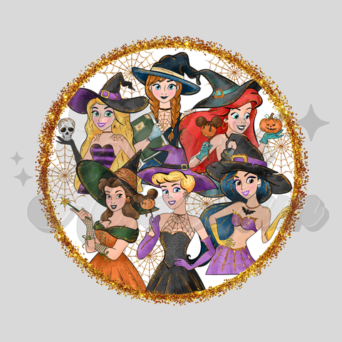 Halloween Princess Friends DTF Print