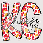 KC Leopard Football DTF Print