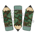 Camo Pencils DTF Print
