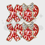 XO XO hearts and bows DTF Print