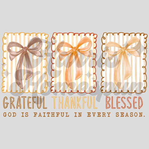 Grateful Thankful Blessed DTF Print