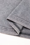 Charcoal Loose Fit Faux Pocket Tee
