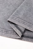 Charcoal Loose Fit Faux Pocket Tee