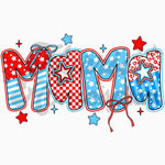 Red, White & Blue MAMA DTF Print