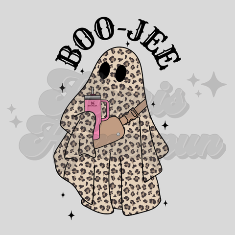 Leopard Boo-Jee Ghost DTF Print