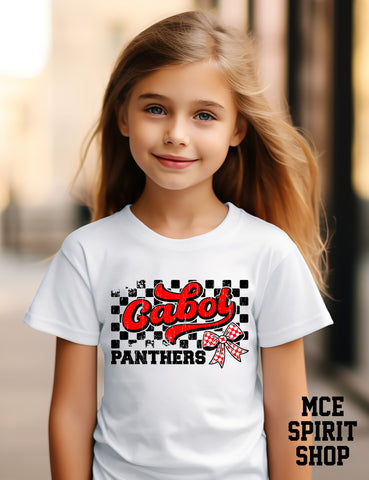 Cabot Panthers Checkered Bow Completed Top