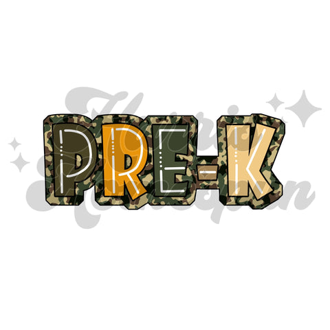 Camo PreK DTF Print