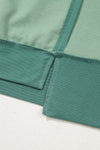 Green Exposed Seam Loose Fit Top