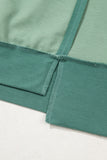 Green Exposed Seam Loose Fit Top
