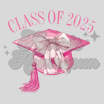 Pink Senior Class of 2025 with Bow DTF Print