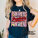 Panthers Colorful Neon Effect Completed Top