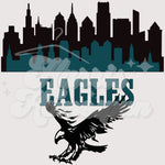 Eagles with Town DTF Print