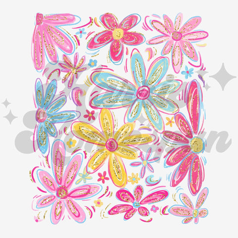 Simply Cute Floral DTF Print