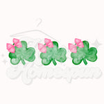 Clover Trio with Pink Bows DTF Print with name option