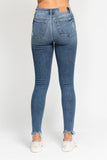 Judy Blue High Waist Shark Bit Hem Skinny Jeans