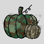 Camo Pumpkins DTF Print