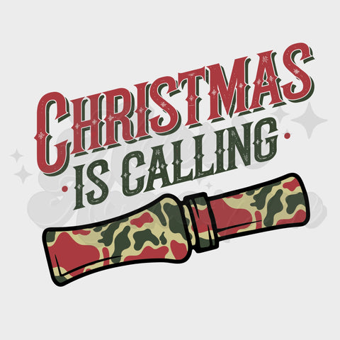 Christmas is Calling Duck Call DTF Print