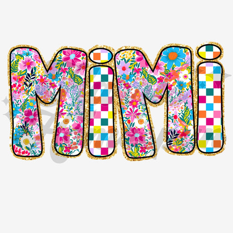 MiMi Colorful Checkered DTF Print